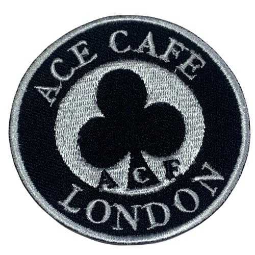 Ace Cafe London Biker Rider Art Kleidung Dekoration Jeans Jacke Kleidung Abzeichen zum Aufbügeln oder Aufnähen bestickt von Generic