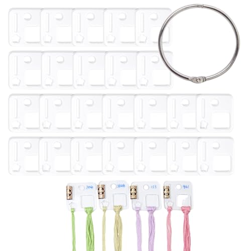Acryl -Fadenstropfen - Clear Floss Cards, Stitching -Spulen Set | Organizer -Kit mit Winde für Stickprojekte, Tapestry -Sortierung, Nadelpoint -Aufgaben und Craft -Speicherlösungen von Generic