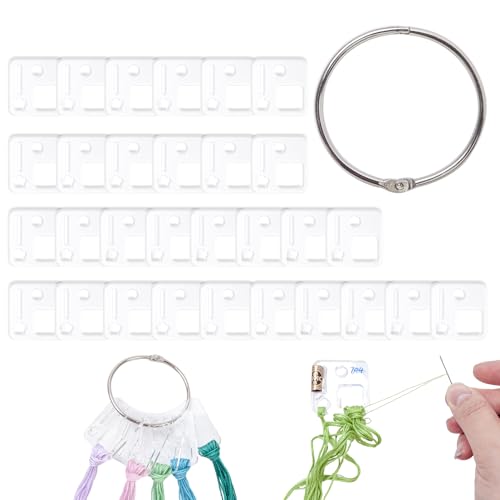 Acryl -Fadenstropfen - Clear Floss Cards, Stitching -Spulen Set | Organizer -Kit mit Winde für Stickprojekte, Tapestry -Sortierung, Nadelpunktaufgaben und Craft Storage Solutionsac von Generic