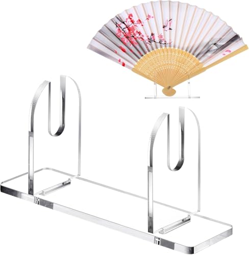 Acryl-Fächer-Display-Ständer, 2 Stück, faltbare Tischhalterung, Staffelei für dekorative Handfächer, Heimdekoration, Wanddisplay, Party-Event, Ausstellungszubehör Acryl-Fächer-Display-Ständer, 2 Stück, faltbare Tischhalterung, Staffelei für dekorative Handfächer, Heimdekoration, Wanddisplay, Party-Event, Ausstellungszubehör von Generic