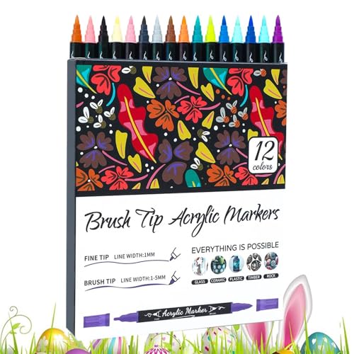 Acryl-Marker, Acrylstift-Marker – Doppelspitzen-Marker für alle Altersgruppen und Ebenen, zweifarbige Acryl-Marker für Acryl-Marker, Acrylstift-Marker – Doppelspitzen-Marker für alle Altersgruppen und Ebenen, zweifarbige Acryl-Marker für von Generic