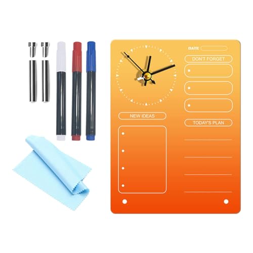 Acryl-Tafel, trocken abwischbar, trocken abwischbarer Acryl-Kalender | trocken abwischbare Tafel für Wochenplaner, mit Lappen und Notizblock für 3 Stifte Acryl-Tafel, trocken abwischbar, trocken abwischbarer Acryl-Kalender | trocken abwischbare Tafel für Wochenplaner, mit Lappen und Notizblock für 3 Stifte von Generic