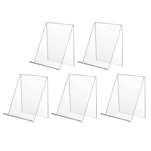 Acrylbuchständer - 5 Bücherpackungen für Display, Acryl -Display -Staffelei, Brieftasche, Platte, einstellbarer Dokumentbuch Support Holder, transparenter Buchhalter für die Anzeige von Musikalben Acrylbuchständer - 5 Bücherpackungen für Display, Acryl -Display -Staffelei, Brieftasche, Platte, einstellbarer Dokumentbuch Support Holder, transparenter Buchhalter für die Anzeige von Musikalben von Generic