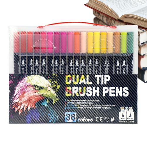 Acrylfarben-Marker, bunte Stofffarbe mit doppelter Spitze, tragbare Acrylfarbstifte, wasserfestes Marker-Set für und Mädchen von Generic