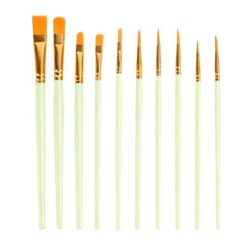 Acrylfarben Pinsel - 10pcs Aquarell Acryl Paint Pinselset, Glatte und Flexible Künstlerpinsel | Vielseitige Bürsten für Aquarell-, Acryl- und Ölmalerei, Kunstbedarf Acrylfarben Pinsel - 10pcs Aquarell Acryl Paint Pinselset, Glatte und Flexible Künstlerpinsel | Vielseitige Bürsten für Aquarell-, Acryl- und Ölmalerei, Kunstbedarf von Generic