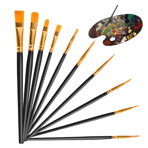 Acrylfarben Pinsel - 10pcs Aquarell Acryl Paint Pinselset, Glatte und Flexible Künstlerpinsel | Vielseitige Bürsten für Aquarell-, Acryl- und Ölmalerei, Kunstbedarf Acrylfarben Pinsel - 10pcs Aquarell Acryl Paint Pinselset, Glatte und Flexible Künstlerpinsel | Vielseitige Bürsten für Aquarell-, Acryl- und Ölmalerei, Kunstbedarf von Generic