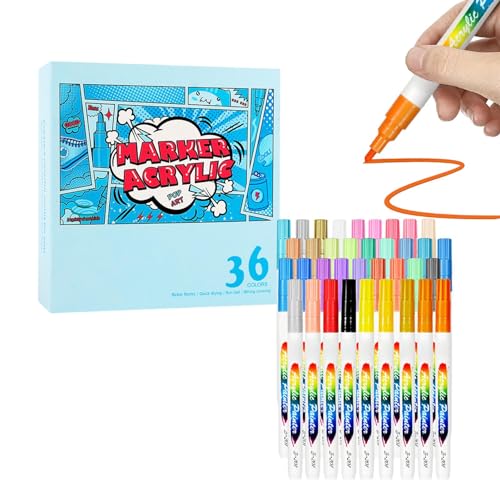 Acrylfarbenstifte-Set, Acrylstifte für die Malerei – wasserfeste Farbstifte mit feiner Spitze, Graffiti-Marker | Buntstifte, Acrylmarker-Set, Acrylfarbenstifte-Set, Acrylstifte für die Malerei – wasserfeste Farbstifte mit feiner Spitze, Graffiti-Marker | Buntstifte, Acrylmarker-Set, von Generic