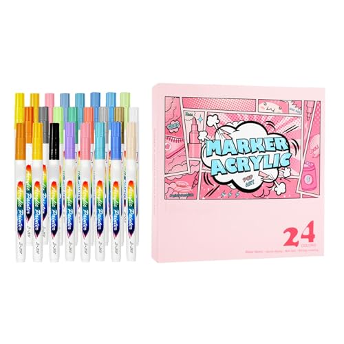 Acryllackstifte - Wasserfeste und nicht klebrige Graffiti-Marker | | Farbige Acryllackstifte mit Aufbewahrungsbox Acryllackstifte - Wasserfeste und nicht klebrige Graffiti-Marker | | Farbige Acryllackstifte mit Aufbewahrungsbox von Generic