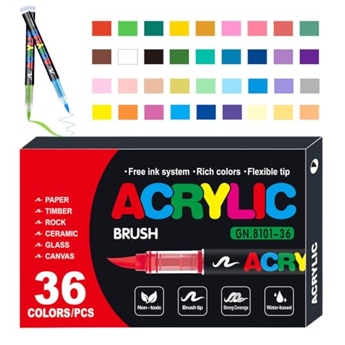 Acrylmarker Set - Acrylfarben-Marker, wasserfest, Kunstfedermalerei, fadeproof Acryl für Fels, Papier, , Leinwand, Glas zum Anpassen Acrylmarker Set - Acrylfarben-Marker, wasserfest, Kunstfedermalerei, fadeproof Acryl für Fels, Papier, , Leinwand, Glas zum Anpassen von Generic