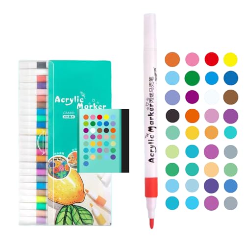 Acrylmarker Stifte Set - Sortiertes Acrylmarker -Kit, Feine Tipplackstifte | Permanente Farbmarker, Kreative Kunstwerkzeuge Für Stein-, Glas-, Stoff-, Metall-, Keramik- Und -Kunsthandwerk Acrylmarker Stifte Set - Sortiertes Acrylmarker -Kit, Feine Tipplackstifte | Permanente Farbmarker, Kreative Kunstwerkzeuge Für Stein-, Glas-, Stoff-, Metall-, Keramik- Und -Kunsthandwerk von Generic