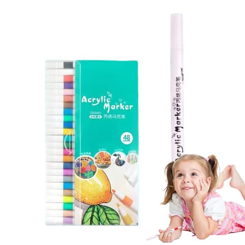 Acrylmarker Stifte Set - Sortiertes Acrylmarker -Kit, Feine Tipplackstifte | Permanente Farbmarker, Kreative Kunstwerkzeuge Für Stein-, Glas-, Stoff-, Metall-, Keramik- Und -Kunsthandwerk Acrylmarker Stifte Set - Sortiertes Acrylmarker -Kit, Feine Tipplackstifte | Permanente Farbmarker, Kreative Kunstwerkzeuge Für Stein-, Glas-, Stoff-, Metall-, Keramik- Und -Kunsthandwerk von Generic