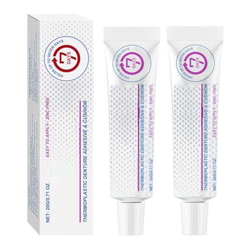 Adheza Dental Adhesive, Adheza Denture Fixative, Dental Adhesive Original - Thermoplastic Formula, Strong Hold (2PCS) von Generic