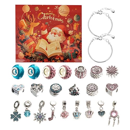 Adventskalender 2024 für Mädchen | Schmuck basteln mit Armbändern - Weihnachts-Countdown-Kalender, kreatives Schmuck-Set für Geburtstag, Kindertag, Spaß Adventskalender 2024 für Mädchen | Schmuck basteln mit Armbändern - Weihnachts-Countdown-Kalender, kreatives Schmuck-Set für Geburtstag, Kindertag, Spaß von Generic