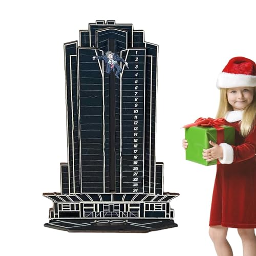 Adventskalender 'Weihnachts' - Die Hard aus Holz, handgemachter Adventskalender | Countdown-Kalender, niedliche Weihnachtsdeko, dekorative Geschenkideen für Kinder von Generic