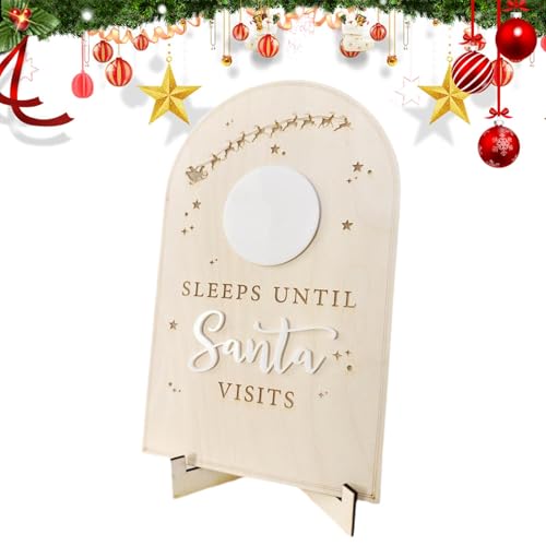 Adventskalender aus Holz, Countdown des Weihnachtskalenders, Holzschild Adventskalender, Countdown-Countdown aus Holz, rustikales Bauernhof-Weihnachtsschild, Ornament von Generic