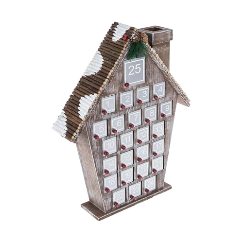 Adventskalender aus Holz – Weihnachtscountdown-Kalender – Weihnachts-Adventskalender mit Schubladen, Countdown-Kalender für Navi-Dekoration von Generic