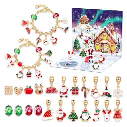 Adventskalender für Armbänder, Adventskalender für Bettelarmbänder - Weihnachts-Adventskalender 2024, Schmuckarmbänder, Bastelset, a Adventskalender für Armbänder, Adventskalender für Bettelarmbänder - Weihnachts-Adventskalender 2024, Schmuckarmbänder, Bastelset, a von Generic