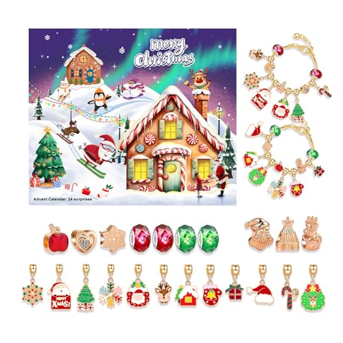 Adventskalender für Bettelarmbänder – Schmuck-Bastelset, Adventskalender 2024, Festlicher Schmuckkalender für Weihnachten, Überraschungsanhänger hinter jedem Türchen | Set Adventskalender für Bettelarmbänder – Schmuck-Bastelset, Adventskalender 2024, Festlicher Schmuckkalender für Weihnachten, Überraschungsanhänger hinter jedem Türchen | Set von Generic