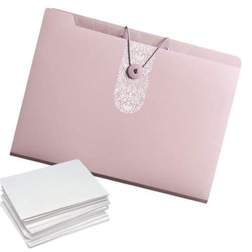 Akkordeonordner - Wasserdichte Akkordeonordner mit mehreren Taschen | A4 Brief Dokumentenmappe mit 12 Fächern, tragbarer Organizer für Akkordeonordner - Wasserdichte Akkordeonordner mit mehreren Taschen | A4 Brief Dokumentenmappe mit 12 Fächern, tragbarer Organizer für von Generic
