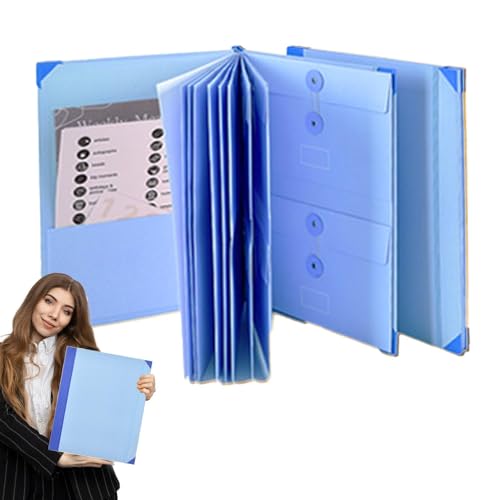 Aktenmappe, erweiterbare Aktenordner, erweiterbare Aktenordner aus Papier, tragbare Aktenordner, Beleg-Organizer für Bürobedarf, Größe von Generic