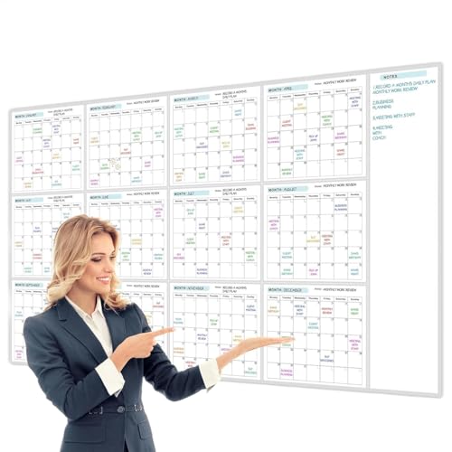 Aktualisierter Jahreskalender | jährlicher Radiergummi und riesiger abwischbarer Wandkalender im undatierten Jahreskalender zum Organisieren und Planen Aktualisierter Jahreskalender | jährlicher Radiergummi und riesiger abwischbarer Wandkalender im undatierten Jahreskalender zum Organisieren und Planen von Generic