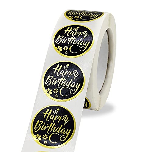 Alles Gute zum Geburtstag Stickers Etiketten Aufkleber, für Geschenk Party Umschlag Dekoration DIY-Geschenk,golden Alles Gute zum Geburtstag Stickers Etiketten Aufkleber, für Geschenk Party Umschlag Dekoration DIY-Geschenk,golden von Generic
