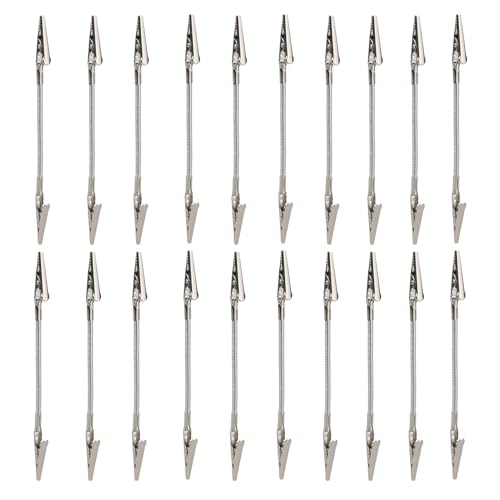 Alligator-Klemme aus Metall – Metalldraht für Fotos, Notizen und Memo, 20 flexible Clips für die Anzeige von Fotos, Hochzeitskarten und Schulorganisationen von Generic