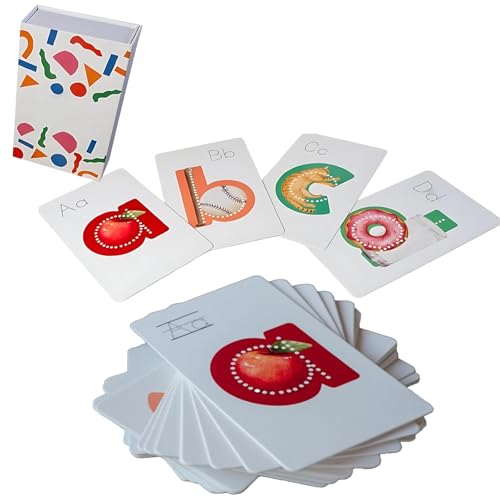 Alphabet-Tool for Vorschulkinder – Lernen Sie Buchstabenlaute doppelt so schnell, 26 ABC-Vokabelkarten, eingebettete Piktogramm-Mnemonik-Alphabet-Karteikarten, Daumenkinos for Lesen und Reimen(1SET) von Generic