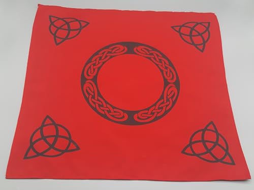 Altartuch mit Triquetta und keltischem Muster, (Rot) von Generic