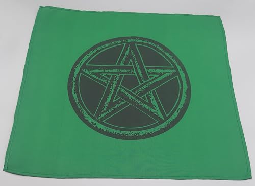 Altartuch mit schwarzem Pentagramm, (Grün) von Generic