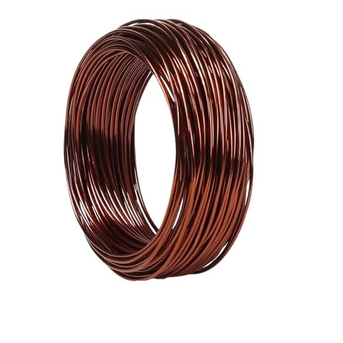 Aluminiumdraht Silber, 50 m x 1 mm, 16 Gauge, Ideal für DIY Bastelarbeiten und Dekorationen(Bronze) von Generic