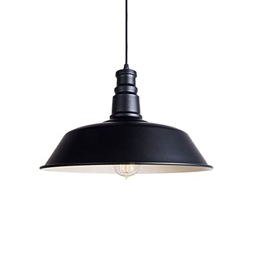 Amen Retro-Stil, Kreativer Lampenschirm für Hängelampen aus Metall in Topfdeckelform, Einkopf-Pendelleuchte mit E27-Lichtquelle, Dekorative Beleuchtungskörper für Café-Scheunenkorr von Generic