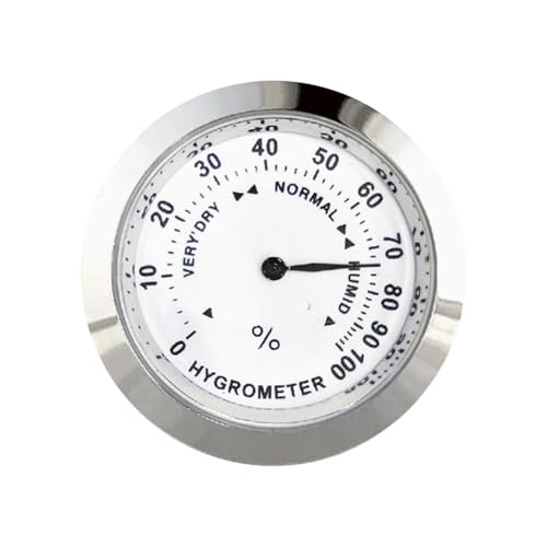 Analog Feuchtigkeitssensor - Hydrometer -Präzisionsmesser, runder Hygrometermonitor | Tragbares dauerhaftes Messungszubehör, multifunktional genaues Werkzeug für Schränke Humidors Dosen Gläser Contain von Generic