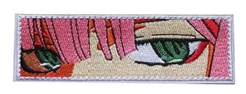 Anime Girl Patch (10,2 cm) Klettverschluss Abzeichen Blutige Augen Japan Anime DIY Kostüm Emblem Wappen Rucksack Shirt Jacke Geschenk Patches von Generic