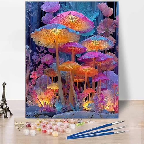 Anlage Malen Nach Zahlen Erwachsene Pilz Malen Nach Zahlen Kreativ Set Erwachsene 70x95cm, Leinwand Ölgemälde Bastelset mit Pinsel und Farben für Zimmer Deko, Geschenke für Frauen, Ohne Rahmen -XY71F Anlage Malen Nach Zahlen Erwachsene Pilz Malen Nach Zahlen Kreativ Set Erwachsene 70x95cm, Leinwand Ölgemälde Bastelset mit Pinsel und Farben für Zimmer Deko, Geschenke für Frauen, Ohne Rahmen -XY71F von Generic