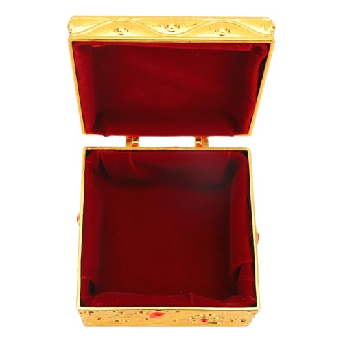 Generic Vintage-Klassische Schmuckschatulle, Goldene Andenkenbox für Frauen für Ohrringe, 8.2 x 7.8 x 4.3 cm Generic Vintage-Klassische Schmuckschatulle, Goldene Andenkenbox für Frauen für Ohrringe, 8.2 x 7.8 x 4.3 cm von Generic