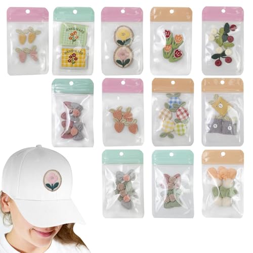Applique Patches, Nähen Sie Flecken - Gestickte Blumenflecken niedlich 46x - Kleidung Löcher Reparaturzubehör Kleidung nähen Dekoration für Rucksäcke von Generic