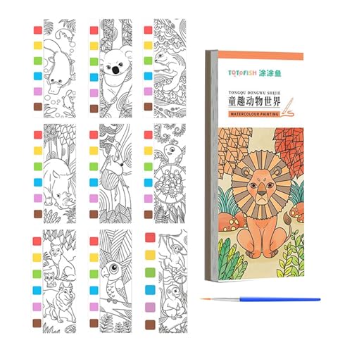 Aquarell-Malbuch,Wasser-Malbuch | Malpapier-Aquarellfarben-Set mit Pinseln und Farben | Zeichenpapier, Künstlerbedarf, Aquarell-Farbblock für Anfänger und erfahrene Künstler Aquarell-Malbuch,Wasser-Malbuch | Malpapier-Aquarellfarben-Set mit Pinseln und Farben | Zeichenpapier, Künstlerbedarf, Aquarell-Farbblock für Anfänger und erfahrene Künstler von Generic