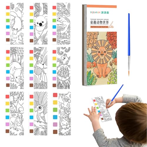 Aquarell-Malbuch | Taschen-Pad zum Malen - Kunst und Handwerk, Aquarell-Malset, Reiseaktivitäten, Aquarell-Malbuch für Gastgeschenke von Generic