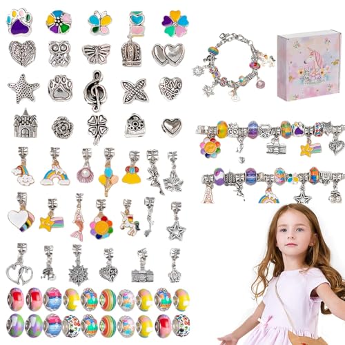 Armbandherstellung Kit für Mädchen, Schmuckbastelset für Mädchen, bunte Schmuckherstellung Kit für Perlenherstellung, Perlenbastelset, Mode Perlen-Bastelset von Generic