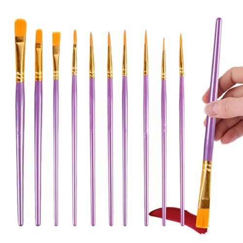 Art Pinsel -Pinsel -Set - Borstenpinsel | 10pcs Aquarell Acrylmalerei Pinselset | Glatte und Flexible Künstlerfarbe pinkt vielseitig für Aquarell Acryl- und Ölmalerei Art Pinsel -Pinsel -Set - Borstenpinsel | 10pcs Aquarell Acrylmalerei Pinselset | Glatte und Flexible Künstlerfarbe pinkt vielseitig für Aquarell Acryl- und Ölmalerei von Generic