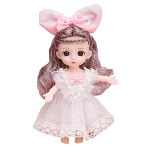 Artikulierte Puppe - BJD Fashion, Collection Figurine | Schönes Mädchenspielzeug mit 13 Gelenken, 6,3 Zoll mit stilvoller Perücke, elegante Kleidung, Schuhe und feines Make -up für Kreationen, niemand Artikulierte Puppe - BJD Fashion, Collection Figurine | Schönes Mädchenspielzeug mit 13 Gelenken, 6,3 Zoll mit stilvoller Perücke, elegante Kleidung, Schuhe und feines Make -up für Kreationen, niemand von Generic