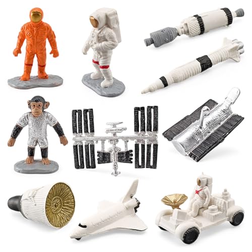 Astronaut Modellset - 10pcs Außenraum Miniature | Astronaut Figuren Kuchen -, Toys Desktop Dekoration Geschenke für und Mädchen von Generic