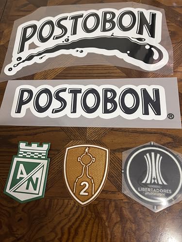 Atletico Nacional FC Team Futbol Fußball Wappen Set Sponsoren für vorne, hinten und Schild auch Copa Liberatadores Patch zum Aufbügeln für Trikot T-Shirts Rucksäcke von Generic
