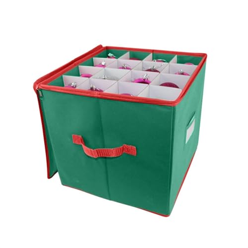 Aufbewahrungsbox für Christbaumkugeln -64 Fächer- Faltbar Weihnachtstasche für Weihnachtskugeln Aufbewahrung, Mit Griffe Verstellbare Reißverschluss Sortierbox Kiste für Weihnachtsschmuck, 003 Grün Aufbewahrungsbox für Christbaumkugeln -64 Fächer- Faltbar Weihnachtstasche für Weihnachtskugeln Aufbewahrung, Mit Griffe Verstellbare Reißverschluss Sortierbox Kiste für Weihnachtsschmuck, 003 Grün von Generic