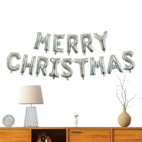 Aufblasbare Weihnachtsluftballons, Frohe Weihnachten Luftballons Kit - Happy Christmas Buchstabenballon-Set - Neujahrsballons Wandschmuck für Fotohintergründe Aufblasbare Weihnachtsluftballons, Frohe Weihnachten Luftballons Kit - Happy Christmas Buchstabenballon-Set - Neujahrsballons Wandschmuck für Fotohintergründe von Generic