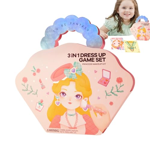 Aufkleber Anziehpuppe, Make-up-Spiel auf Papier, Kinderfreundliches Prinzessinnen-Anziehspielzeug, Kreatives Spiel-Sticker-Aktivitätsbuch für Kinder, lustiges Sticker-Make-up-Buch für Zuhause und drau Aufkleber Anziehpuppe, Make-up-Spiel auf Papier, Kinderfreundliches Prinzessinnen-Anziehspielzeug, Kreatives Spiel-Sticker-Aktivitätsbuch für Kinder, lustiges Sticker-Make-up-Buch für Zuhause und drau von Generic