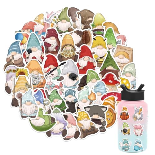Aufkleber Wichtel Gnome Christmas, 50 x Aufkleber für Sammelalben, niedliche Aufkleber für die Dekoration der Wasserflasche für Kinder und Erwachsene, wasserdichte Laptop-Aufkleber Aufkleber Wichtel Gnome Christmas, 50 x Aufkleber für Sammelalben, niedliche Aufkleber für die Dekoration der Wasserflasche für Kinder und Erwachsene, wasserdichte Laptop-Aufkleber von Generic