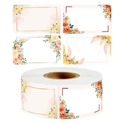 Aufkleberrolle für Blumenmotive | kreative Etiketten für Einmachgläser, Marmeladengläser und Bastelprojekte, mit leerem Schreibfeld, Aufkleber für Aufkleberrolle für Blumenmotive | kreative Etiketten für Einmachgläser, Marmeladengläser und Bastelprojekte, mit leerem Schreibfeld, Aufkleber für von Generic