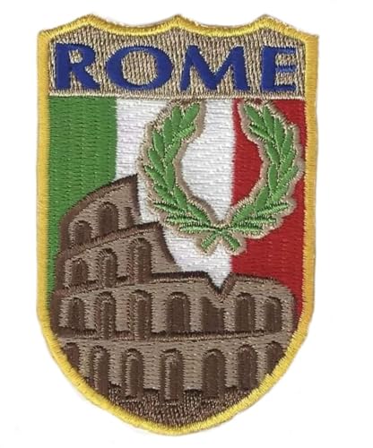 Aufnäher, Motiv: Rom, 7,6 cm, bestickt, zum Aufbügeln oder Aufnähen, Italia Roma, Touristenausgabe, Reise-Souvenir-Emblem, DIY-Geschenk Aufnäher, Motiv: Rom, 7,6 cm, bestickt, zum Aufbügeln oder Aufnähen, Italia Roma, Touristenausgabe, Reise-Souvenir-Emblem, DIY-Geschenk von Generic